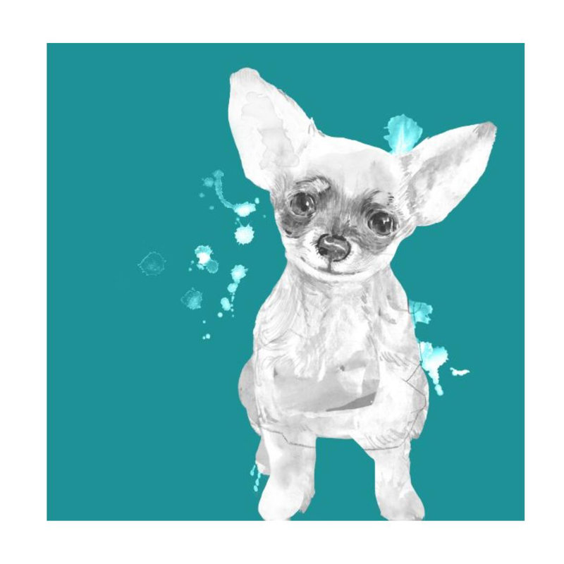 Vivid Puppies II Painting by Elle Youngstrom, Knife Gel