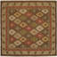 Hand Woven Wool Geometric Area Rug-1468549645