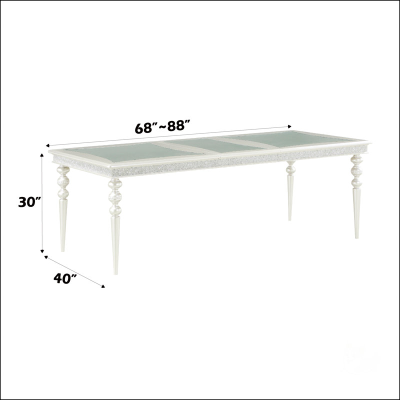 Platinum Finish Dining Table