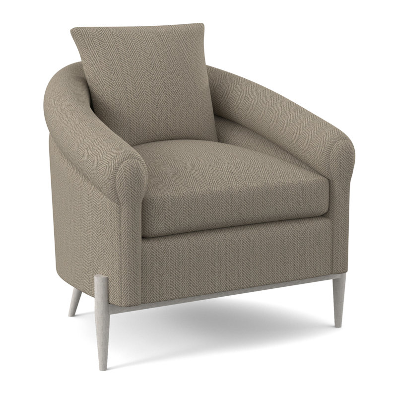 Jaxson Upholstered Armchair, Bisque, Tortoise Shell Flax