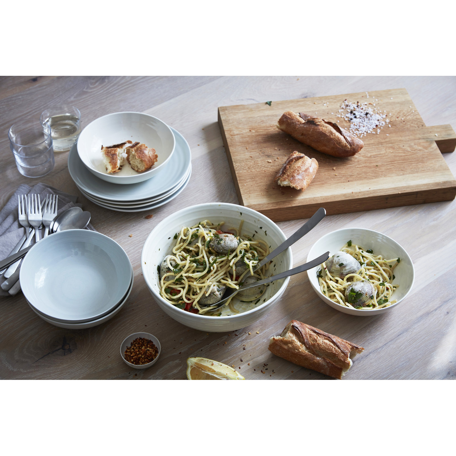 Daniel Smith Porcelain Pasta Bowl, Smoke