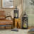 One Allium Way Farmhouse Church Window Wood and Metal Lantern-438284935
