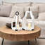 Lanterne rustique style bougie rustique en bois avec bougeoir en verre pour patio, centre de table, ensemble de 2-602966935