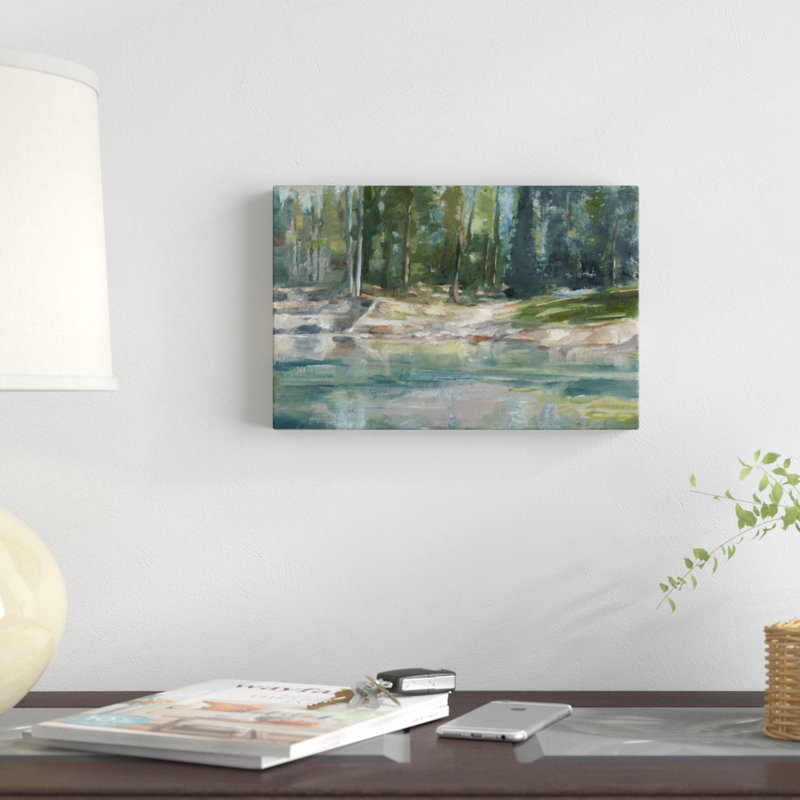 Northwestern Lake II by Ethan Harper - Painting on Canvas, 61cm H x 91cm W, Wrapped Canvas