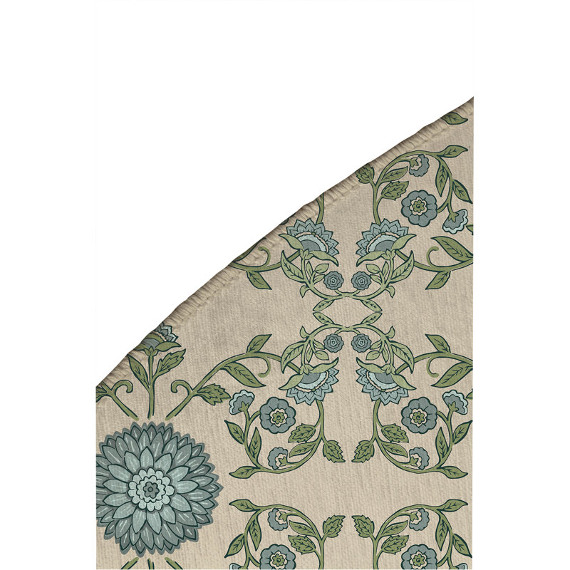 Aria Soft Step Outdoor Area Rug, Round 5', Ivory