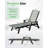Patio Lounge Chair Outdoor, HDPE Outdoor Chaise Lounge With Reclining Backrest, Pool Lounger Chair For Outside, Poolside, Sunbathing Tanning, Grey-285920211