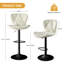 Higginsport Swivel Upholstered Adjustable Height Counter Stool with Metal Frame-1605206681