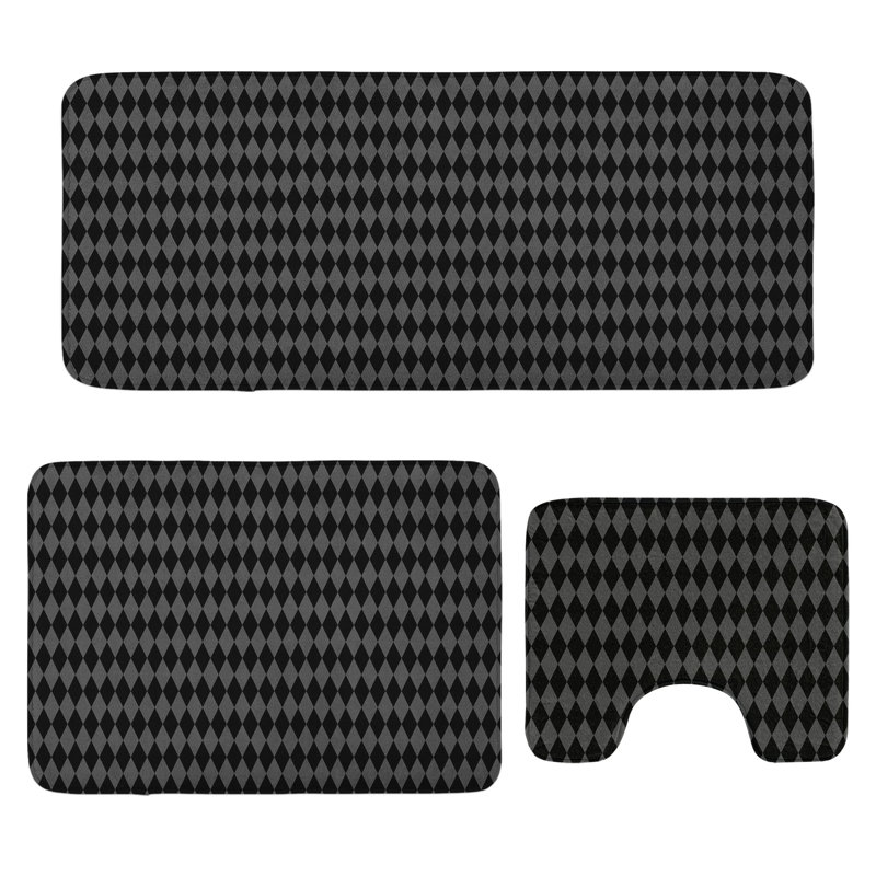  Ensemble de tapis de salle à manger gris anthracite et gris anthracite 3 pièces