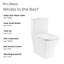Toilette carrée une pièce à double chasse Eclair 0,8 / 1,28 gpf