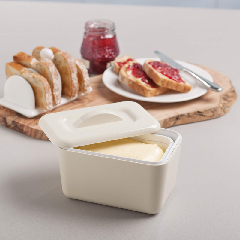 Zeal Melamine Butter Dish, Cream
