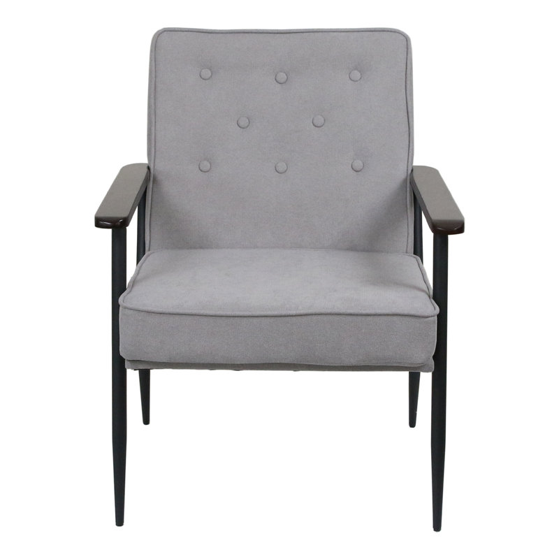 Fauteuil en chenille l 22,8 po, Laine gris foncé