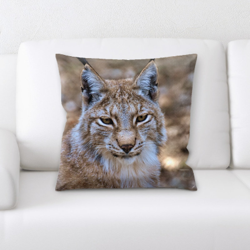 Coussin en jeté lynx