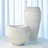 Baleen Vase-Ivory w/Brown Edges