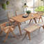 Velentina Rattan & Natural Finish Dining Table