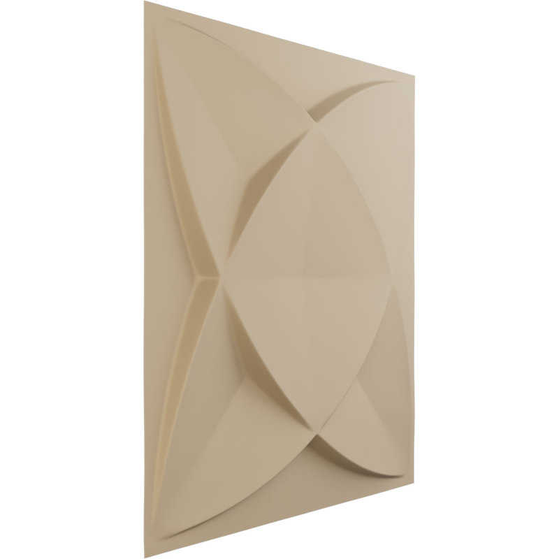 Panneau mural 3D 19,63 po WPSW (paquet de 12), Satin beige fumé