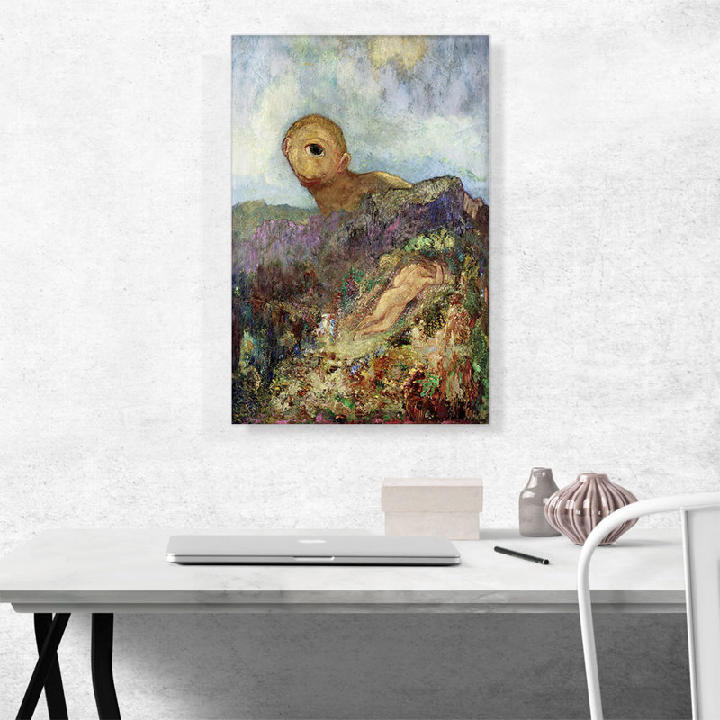 «The Cyclops» par Odilon Redon, reproduction d'art sur toile tendue, H 26 po x l 18 po x 1,5 po