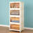 4 Tier Stackable Plastic Storage Bins with Lid and Wheels - 23 QT Closet Organizers and Storage, Foldable Storage Containers, Organization and Storage Boxes for Craft, Home, Pantry, Dorm-14259641