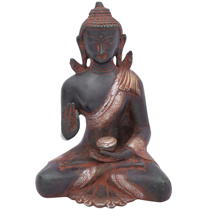 Figurine Bouddha dans Vitark Mudra (divinité bouddhiste tibétaine)