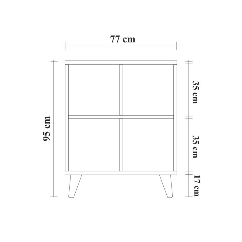 Bibliothèque cubique Uttoxeter H 37,4 "x l 30,31", Naturel