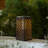 11"H Black Solar Powered Hanging Lantern with LED Light
