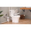 Toilette à macération 750W de 750 W, hauteur confortable de 18 po et cuvette allongée, toilette à chasse d'eau avec 4 entrées d'eau,
Les tuyaux d'extension comprennent