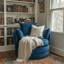 Upholstered Swivel Barrel Chair-1729032296