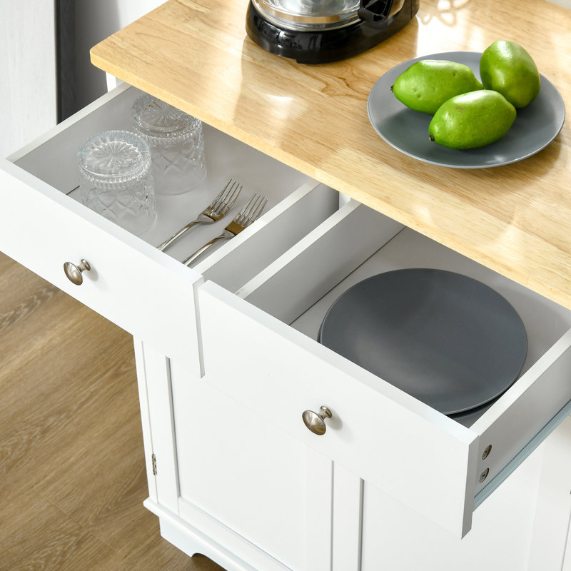 Buffet, armoire de cuisine à porte, rangement pour bar et tiroirs, tablette réglable