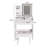 3-Color LED Vanity Mirror with Stool, White Dressing Table for Bedroom, 2 Drawers & 5 Storage Cabinets (4 Open + 1 Hidden), Adjustable Lighting-441191584