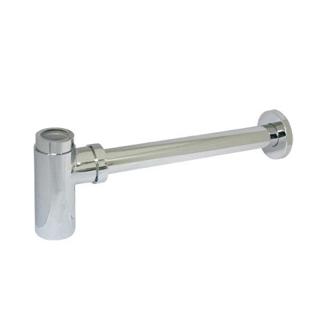 Modern Bottle Trap Brass Round Siphon, Polished Chrome