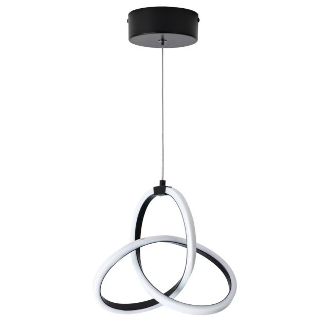 Modern LED Pendant Light, Matte Black