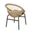 2 chaises chics avec structure en métal, coussins d'eau, brun et beige, P 25,25 po x l 24,02 po, H 33,31 po
