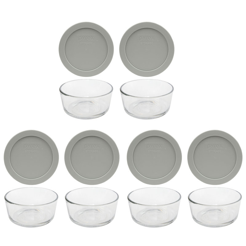 Ensemble de 6 contenants alimentaires Badriya, Gris jet