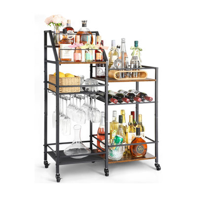 Wood Bar Cart