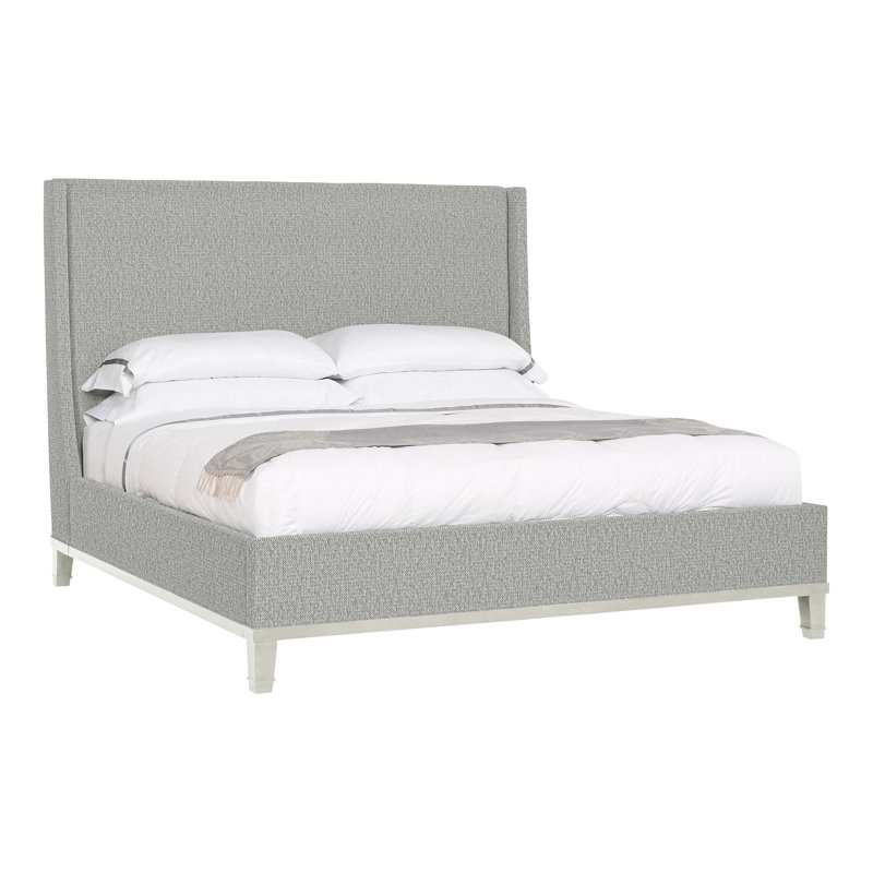 Michael Weiss Solid Wood Wingback Bed, Navada Mushroom, Casa Blanca