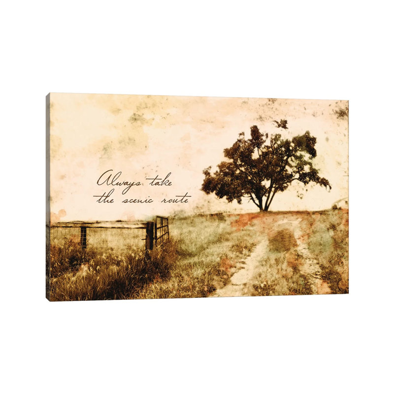 «Always Take The Scenic Route» par Ynon Mabat - impression sur toile tendue, H 8 po x l 12 po x P 0,75 po