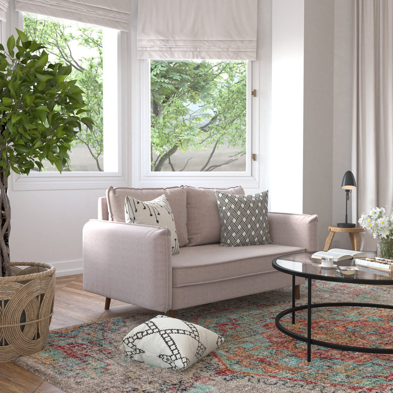 Causeuse Jekeria, Faux lin taupe