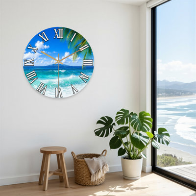 Horloge murale en verre