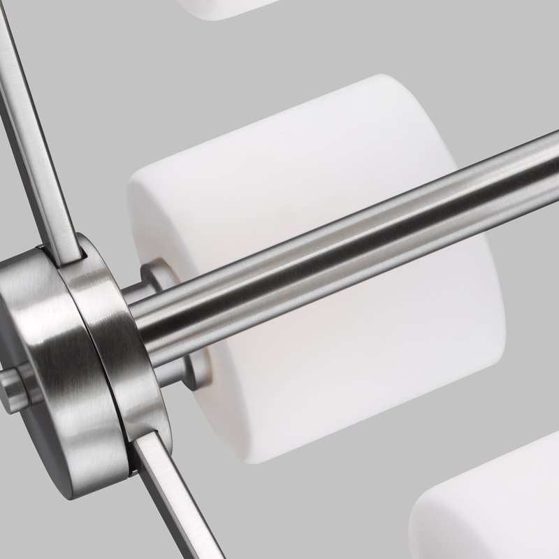 Canfield Three Light Chandelier from Generation Lighting , Brushed Nickel, No