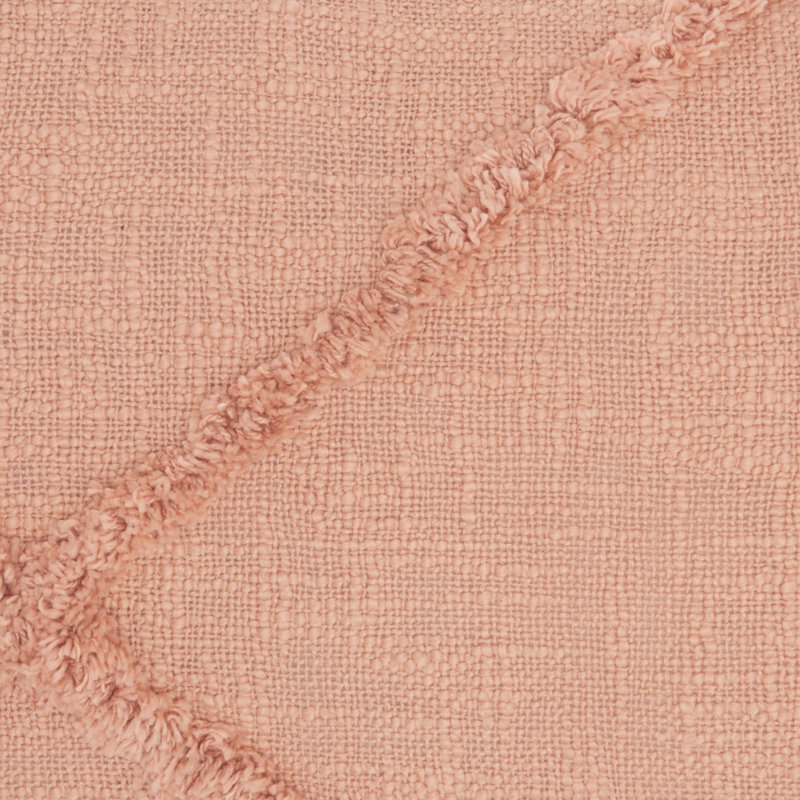 Housse et insert de coussin carré en coton Britney, H 18 po x l 18 po, Rosé, Carrée