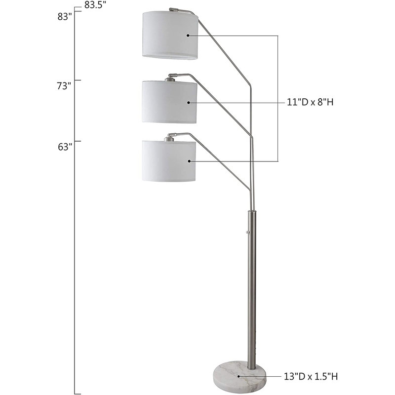 Lampe sur pied à branches H 83,5 po Moretz