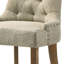 Chaises parson à dossier capitonné beige et chêne récupéré