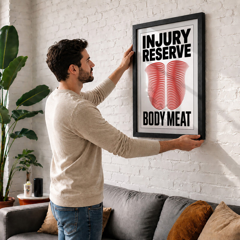 Body Meat Typography - Print, Unframed, A3 - 42.0 x 29.7 cm