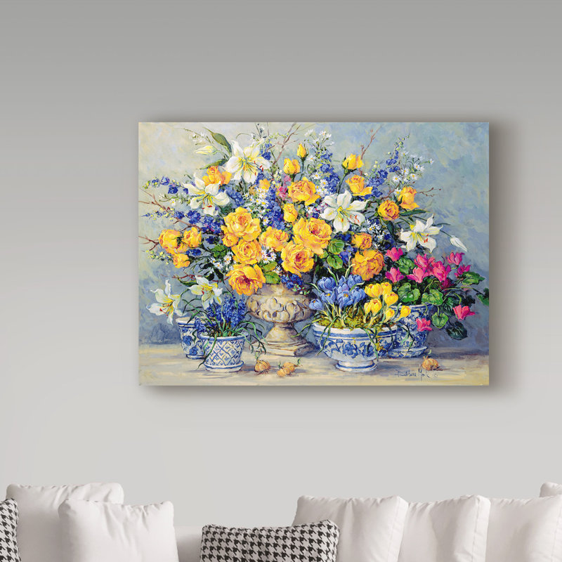 « from gabrielles jardin », reproduction de peinture à l’acrylique sur toile tendue, H 14 po x l 19 po x P 2 po