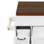 Îlot de cuisine l 102,3 po avec table de salle à manger extensible et armoire à ordures inclinable, tiroirs, étagère à épices coulissante-2024395033