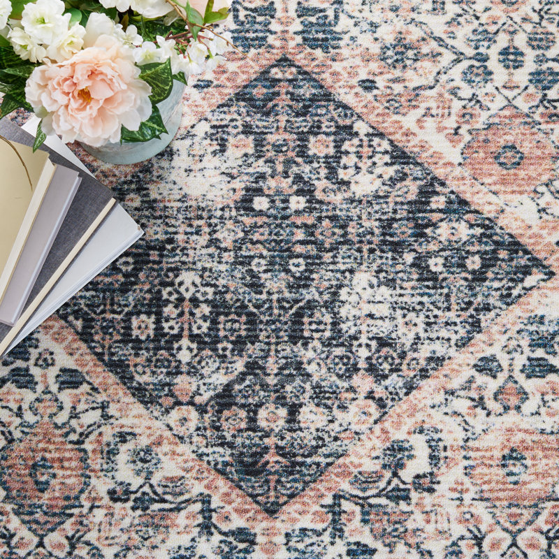 Cymone Performance Machine Washable Oriental Rug, Rectangle 4'4" x 6'