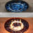 13.5"H X 30"W Round Propane Gas Fire Pit Table 50,000 Btu Includes Windshield Grille, Lid,Waterproof Cover And Tank Storage Table-1183051517