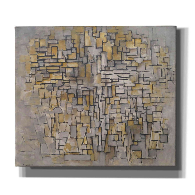 «Erinisha Tableau No. 2, Composition No. VII, 1913 on Canvas» par Piet Mondrian, reproduction, H 26 po x l 30 po x P 1,5 po