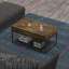 Table basse à plateau relevable 39 po avec tablette de rangement rustique industrielle pour le salon (gland)-1931672721