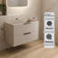 Meuble-lavabo de salle de bain 30 po avec lavabo en céramique - Meuble-lavabo flottant mural gris avec tiroirs, moderne