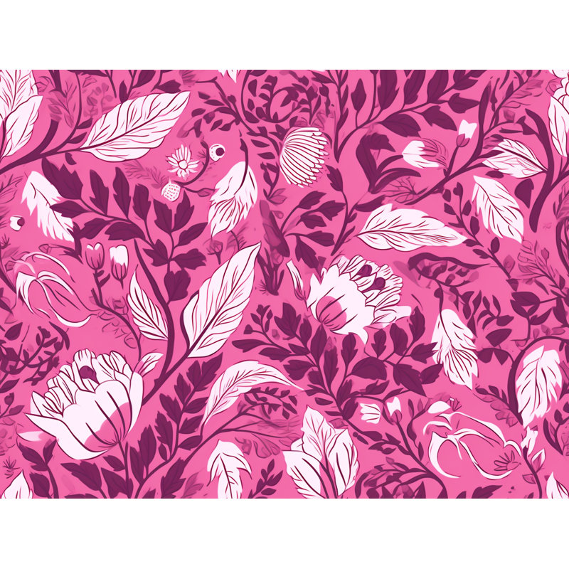 Machine Printed Duvet Cover, Queen Duvet Cover, Pink/White